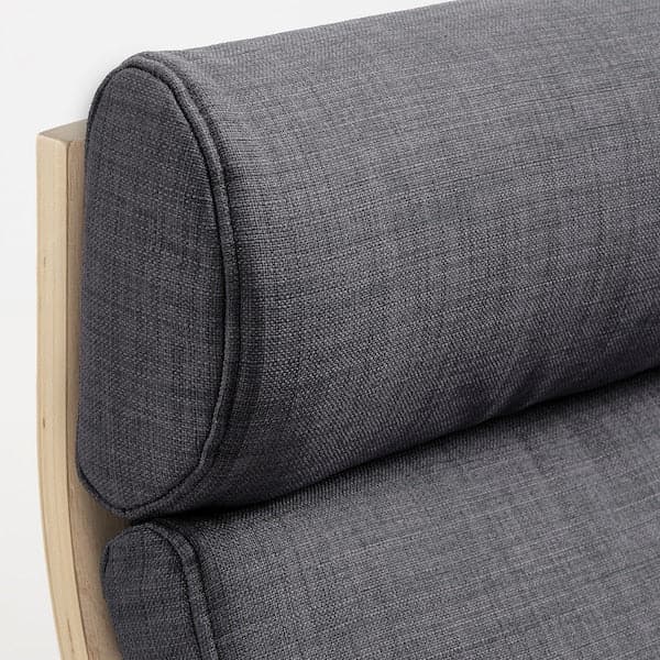 Ikea POÄNG Armchair - mord oak veneer white/Skiftebo dark grey ,