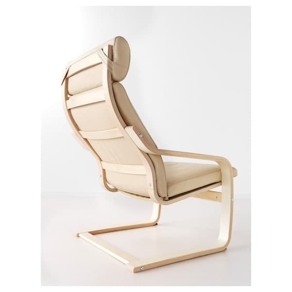 POÄNG - Armchair, birch veneer/ivory glose , - best price from Maltashopper.com 19830588