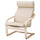 POÄNG - Armchair, birch veneer/ivory glose ,