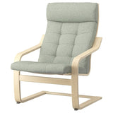 POÄNG armchair, birch veneer/Gunnared light green, 68x100x82 cm