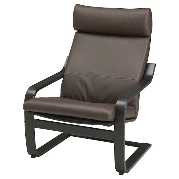 POÄNG - Armchair, black-brown/Glose brown , - best price from Maltashopper.com 59829125