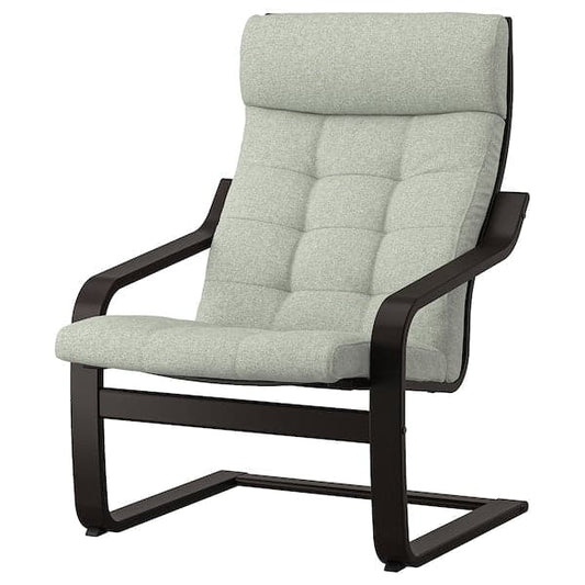POÄNG - Armchair, brown/black/gunnared light green , - best price from Maltashopper.com 19501907