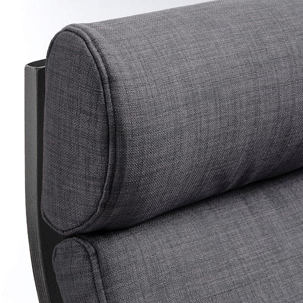 Ikea POÄNG Armchair - black-brown/Skiftebo dark grey ,