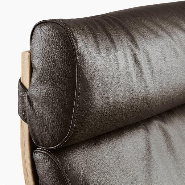 POÄNG - Rocking chair, veneered oak mord white/Glose dark brown , - best price from Maltashopper.com 69424836