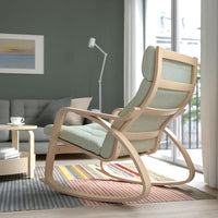 POÄNG - Rocking chair, mord white oak veneer/Gunnared light green , - best price from Maltashopper.com 19501974
