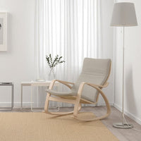 POÄNG Rocking chair - veneered white mord oak/light beige Knisa - best price from Maltashopper.com 19429266