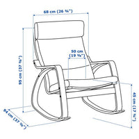 POÄNG - Rocking chair, birch veneer/ivory glose , - best price from Maltashopper.com 99429314