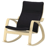 POÄNG rocking-chair, birch veneer/Knisa black, 68x95x94 cm