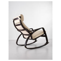 POÄNG - Rocking chair, brown-black/Glose ivory , - best price from Maltashopper.com 89429324
