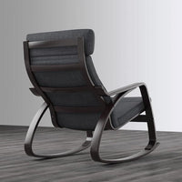 POÄNG Rocking chair - black-brown/Hillared anthracite , - best price from Maltashopper.com 29429124