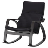POÄNG rocking-chair, black-brown/Knisa black, 68x95x94 cm