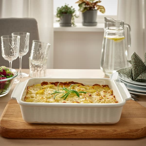POETISK - Oven dish, off-white, 34x23 cm - best price from Maltashopper.com 10513863