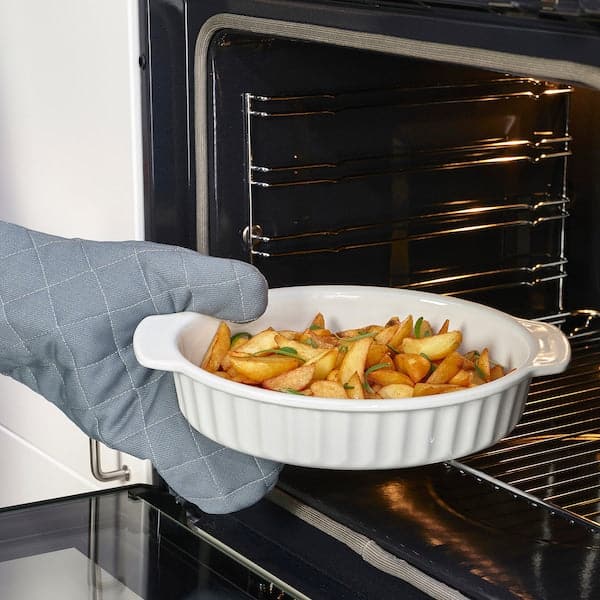 POETISK - Oven dish, oval/off-white, 32x21 cm - best price from Maltashopper.com 80513874