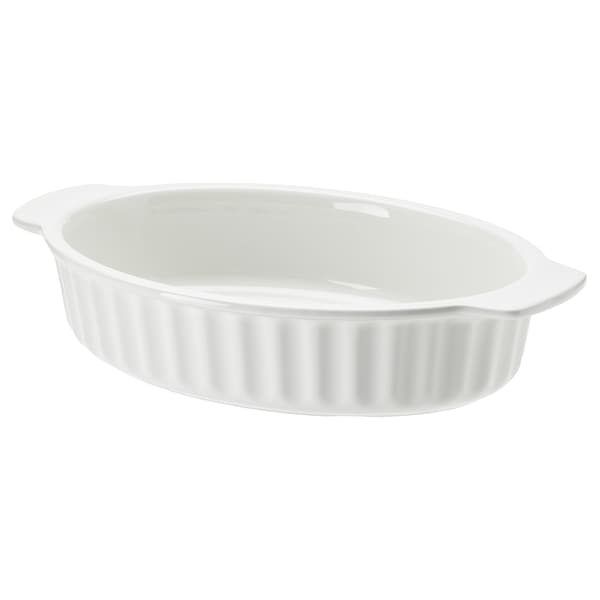 POETISK - Oven dish, oval/off-white, 32x21 cm - best price from Maltashopper.com 80513874