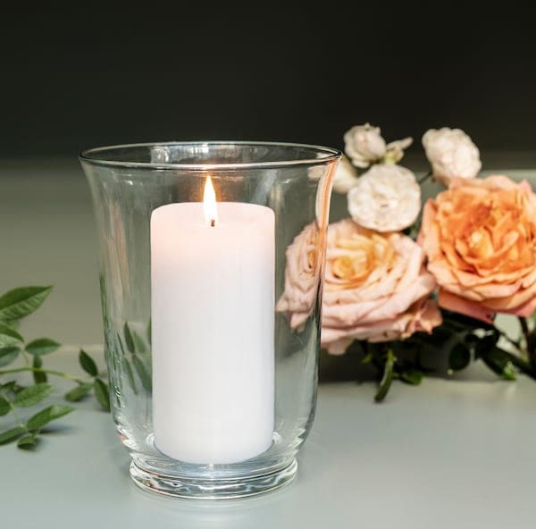 POMP - Vase/lantern, clear glass, 18 cm - best price from Maltashopper.com 80326537