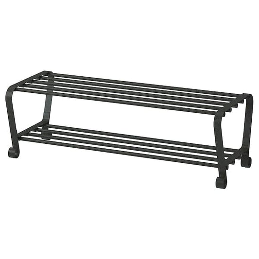 PORTIS - Shoe rack, black, 90x34x28 cm - best price from Maltashopper.com 80099790