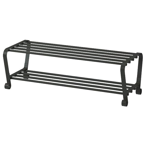 PORTIS - Shoe rack, black, 90x34x28 cm