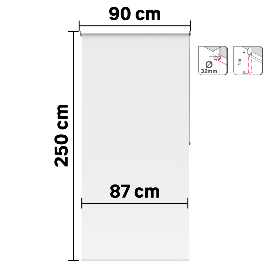 Bricocenter BOSSA WHITE OCCULTING ROLLER BLIND 90X250CM