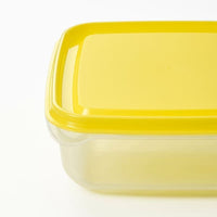 PRUTA - Food container, transparent/yellow, 0.6 l - best price from Maltashopper.com 90335843