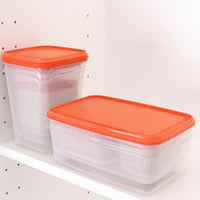 PRUTA Set of 17 food containers - transparent/orange , - best price from Maltashopper.com 80251551
