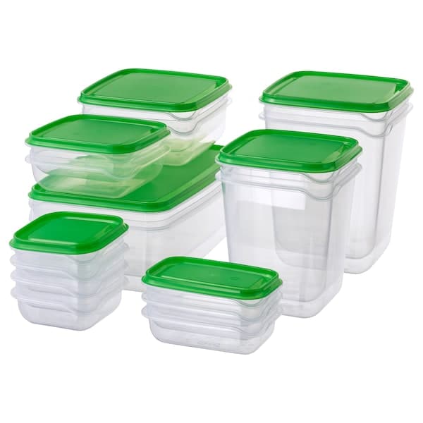 PRUTA - Food container, set of 17, transparent/green - Premium  from Ikea - Just €6.99! Shop now at Maltashopper.com