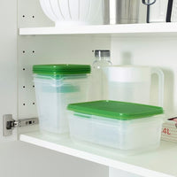 PRUTA - Food container, set of 17, transparent/green - best price from Maltashopper.com 60149673