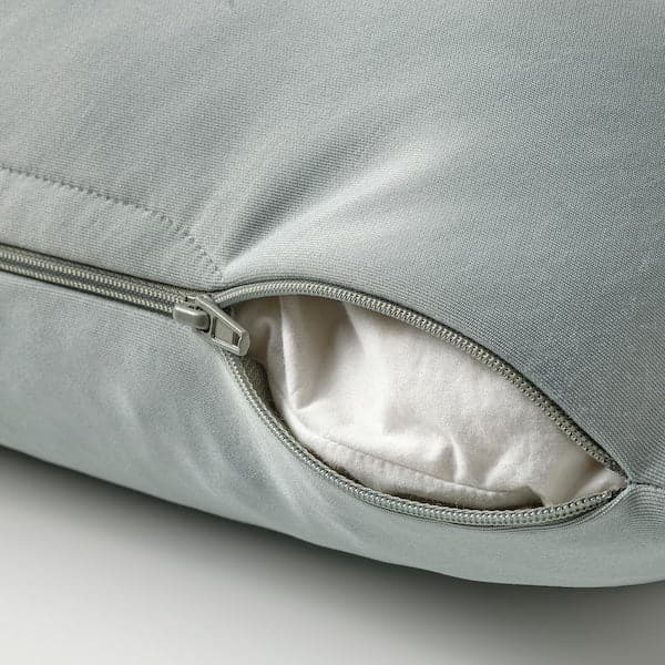PUCKELMAL - Cushion cover, light grey-turquoise, 50x50 cm - best price from Maltashopper.com 00513854