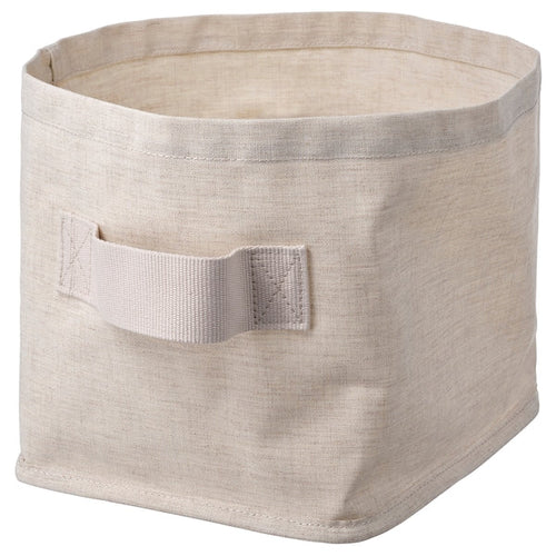 PURRPINGLA - Storage basket, textile/beige, 25x20x20 cm