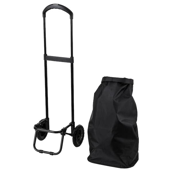 Ikea RADARBULLE - Shopping bag on wheels, black, 33x24x68 cm/38 l