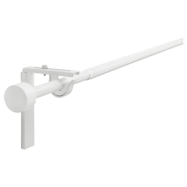 RÄCKA - Curtain rod combination, white, 120-210 cm