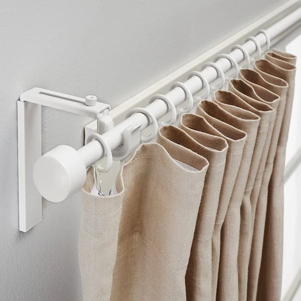 Ikea RÄCKA - Curtain rod combination, white, 120-210 cm