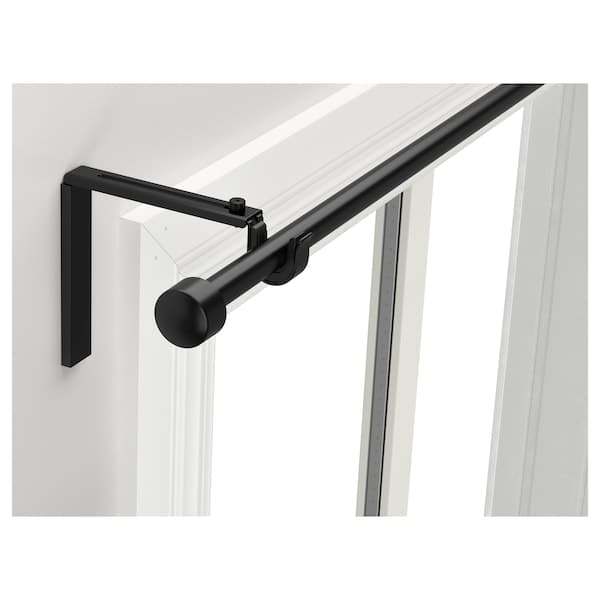 Ikea RÄCKA - Curtain rod combination, black, 120-210 cm