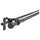 RÄCKA / HUGAD - RÄCKA / HUGAD Double curtain rod combination, black, 210-385 cm