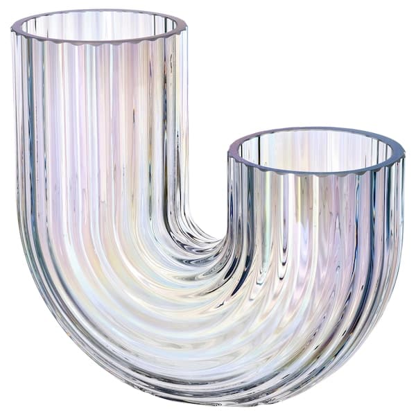 RÄFFELBJÖRK - Vase, mother-of-pearl colour, 20 cm - best price from Maltashopper.com 00537652
