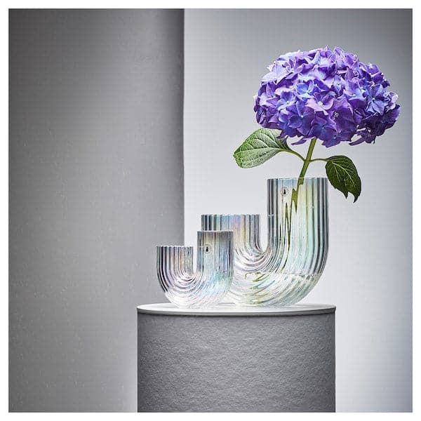 RÄFFELBJÖRK - Vase, mother-of-pearl colour, 12 cm - best price from Maltashopper.com 10537656