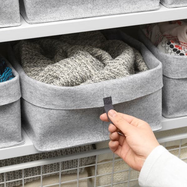 RAGGISAR - Basket, set of 3, grey - best price from Maltashopper.com 90348015