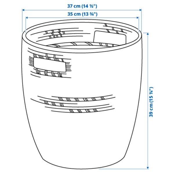 RÅGKORN - Plant pot, in/outdoor dark grey/beige, 32 cm - best price from Maltashopper.com 40407559