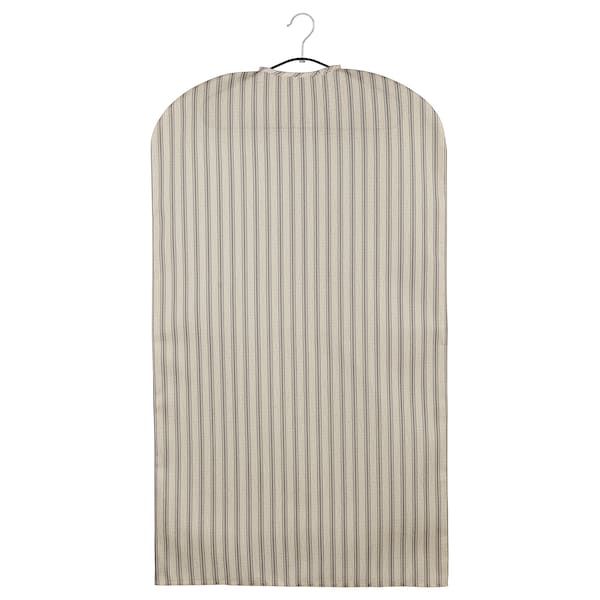 Ikea RÅGODLING - Clothes cover, textile striped/beige anthracite