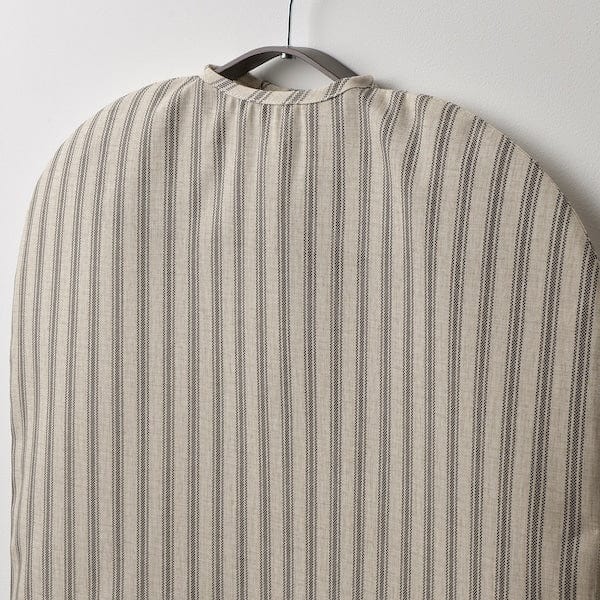 Ikea RÅGODLING - Clothes cover, textile striped/beige anthracite