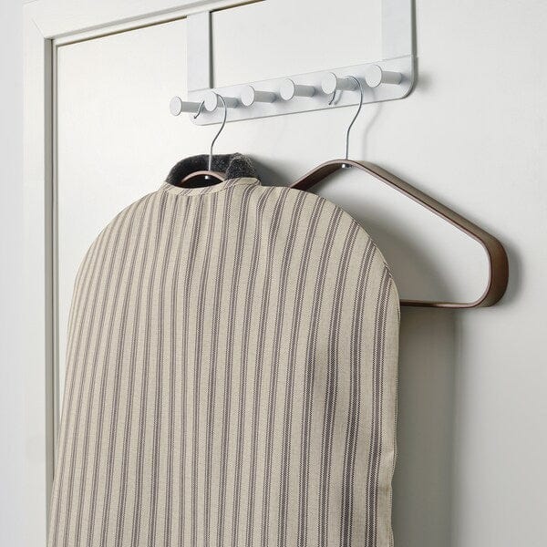 Ikea RÅGODLING - Clothes cover, textile striped/beige anthracite