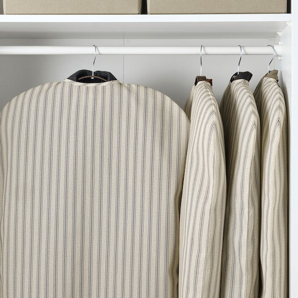 RÅGODLING - Clothes cover, textile striped/beige anthracite - best price from Maltashopper.com 70565830