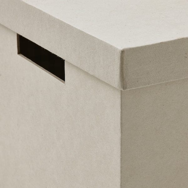 Ikea RÅGODLING - Storage box with lid, natural colour/beige, 25x35x20 cm