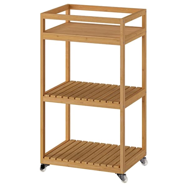 RÅGRUND trolley, bamboo, 42x33x76 cm