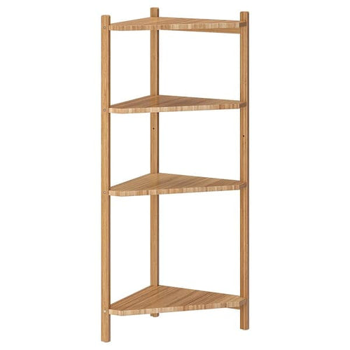 RÅGRUND Corner shelf - bamboo 34x99 cm , 34x99 cm