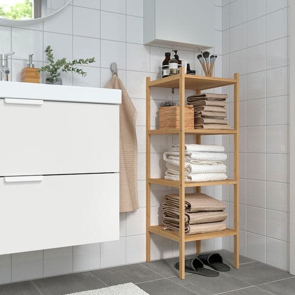 Ikea RÅGRUND - Shelving unit, bamboo, 37x37x104 cm