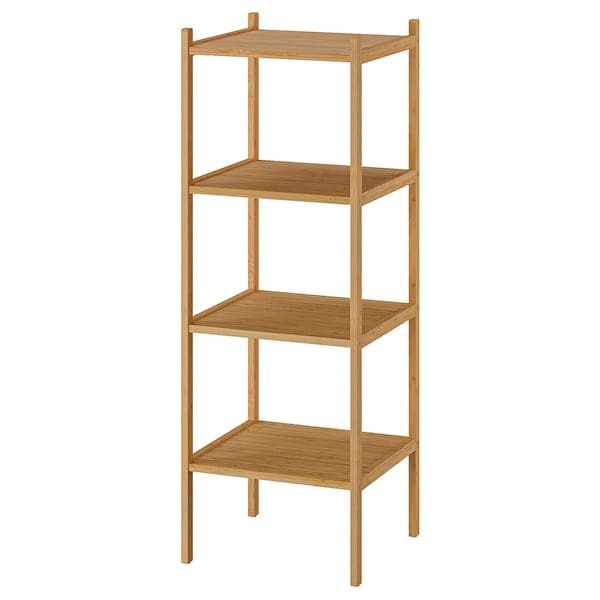 RÅGRUND - Shelving unit, bamboo, 37x37x104 cm