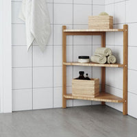 RÅGRUND - Wash-basin/corner shelf, bamboo, 34x60 cm - best price from Maltashopper.com 40253076