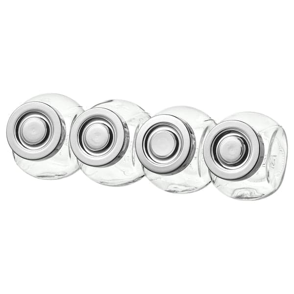 Ikea RAJTAN - Spice jar, glass/aluminium-colour, 15 cl