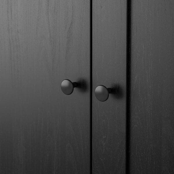 Ikea RAKKESTAD - Wardrobe with 3 doors, black-brown, 117x176 cm