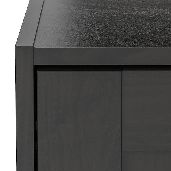 Ikea RAKKESTAD - Wardrobe with sliding doors, black-brown, 117x176 cm
